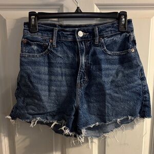 Size 2 Highest Waist '90s Boyfriend American Eagle Dark Wash Jean Shorts